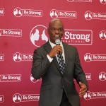 Commissioner Kionne McGuee addresses the graduates at the Be Strong At The Table Leadership Training Graduation Ceremony