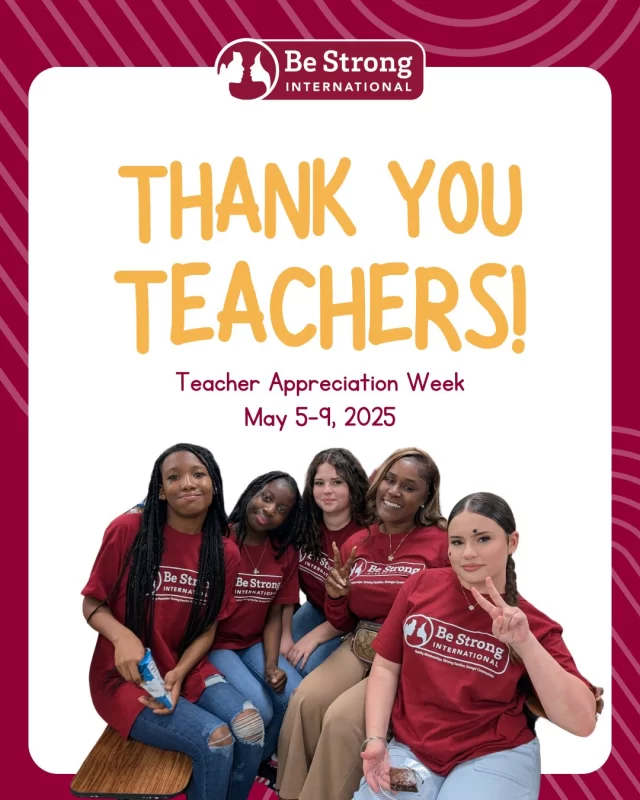 To the teachers who show up, speak life, and shape the future—thank you. 💛

This Teacher Appreciation Week, we honor your impact in classrooms, after-school clubs, and beyond.
Your dedication is building stronger students, stronger families, and stronger communities.
We’re especially grateful for the educators in our Be Strong After School Club who pour into youth right here in our community—your influence is lasting. ✨

Want to see how the Be Strong After School Club is helping shape the next generation? Learn more at the link in bio! 💪

#TeacherAppreciationWeek #TeacherAppreciation #BeStrongInternational #StrongerTogether #AfterSchoolClubMiami #BeStrongAfterSchoolClub #MiamiYouthProgram